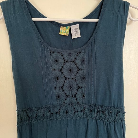 Billabong teal cotton sundress (GUC) - Picture 3 of 4
